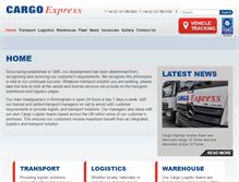 Tablet Screenshot of cargo-express.co.uk